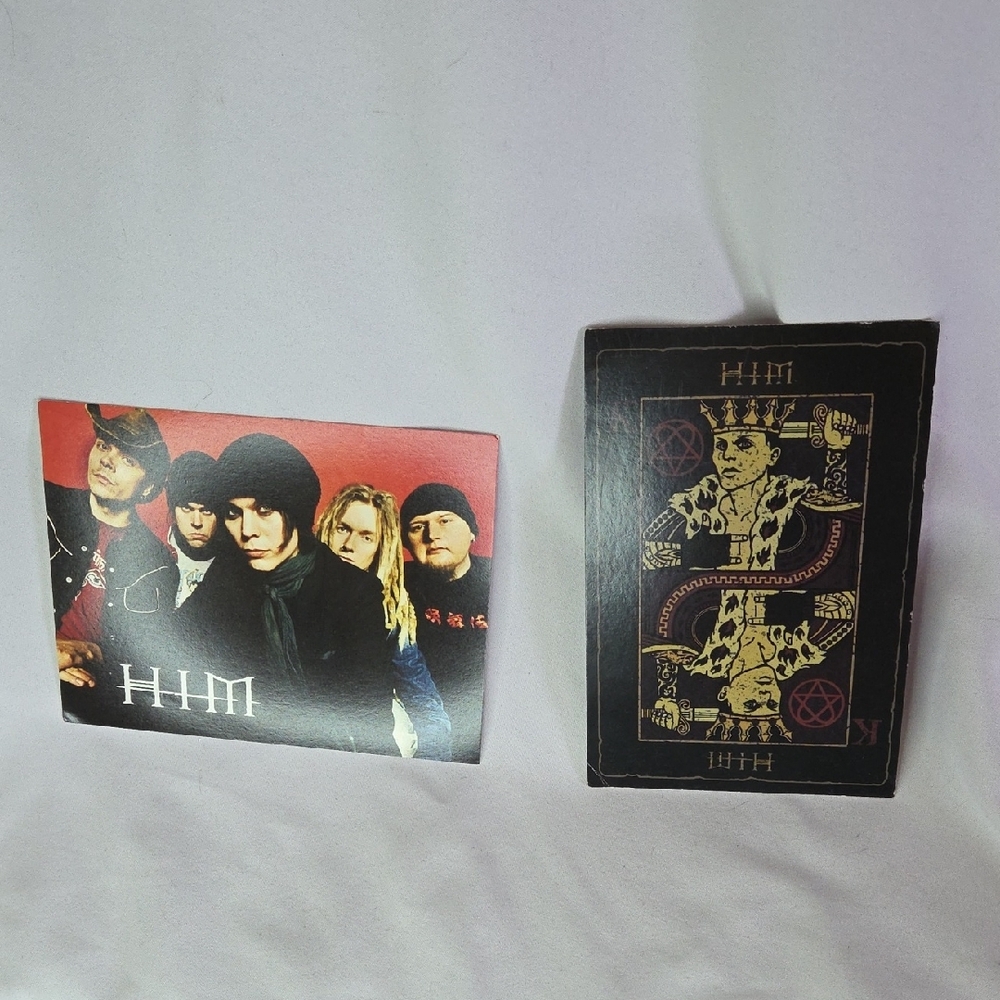 HIM Band Heartagram Postcard Pair (2) Vtg '04 & '05 Good Cond Not Written On